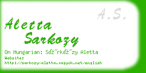 aletta sarkozy business card